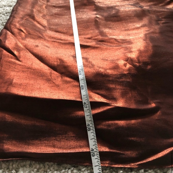 Dave & Johnny Full Length Copper Gown Dress - Picture 10 of 11